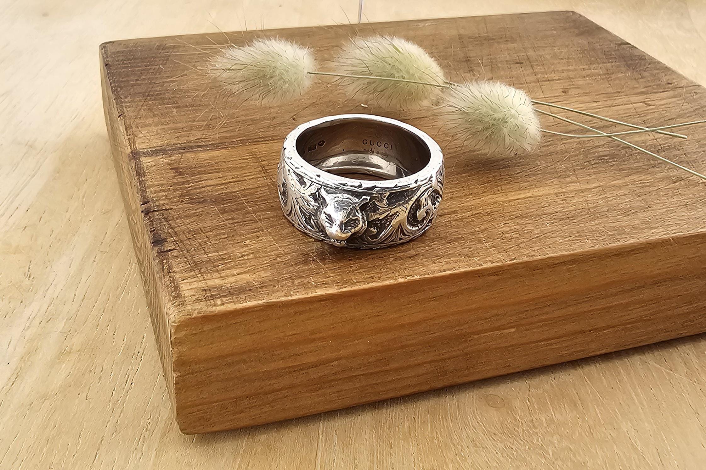 Authentic Gucci Tiger Head Ring – Sterling Silver 925 – Gucci