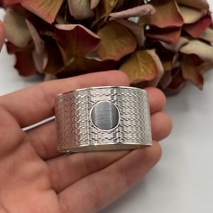 Antique Sterling Silver Napkin Ring – George V Era – FB Bros 1926 – Engine-Turned – Birmingham *Ref 35