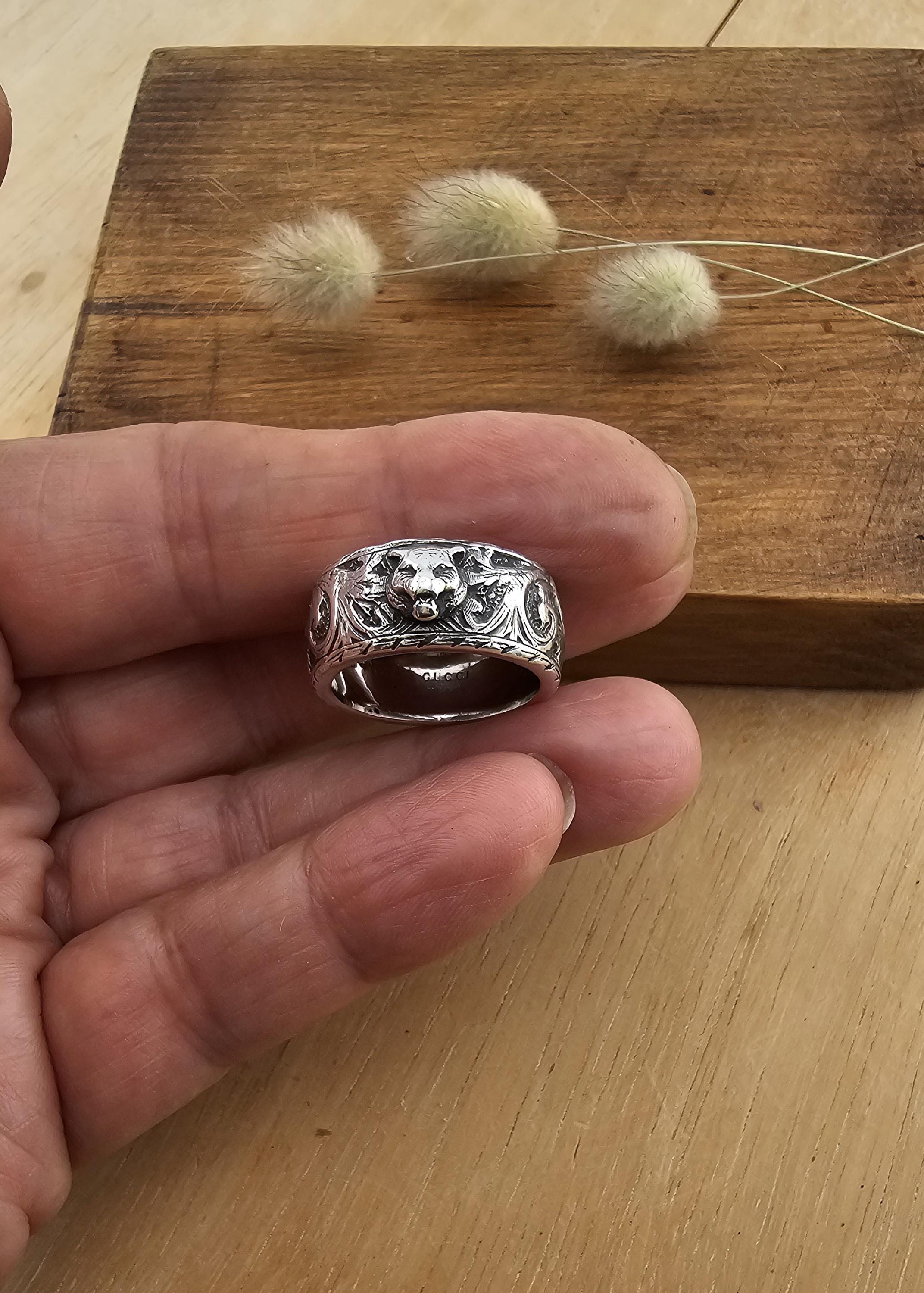 Authentic Gucci Tiger Head Ring – Sterling Silver 925 – Gucci