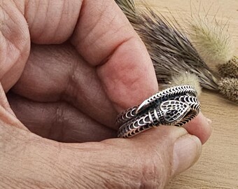 Original & Collectable Gucci Icon Ring, Sterling Silver Snake Ring