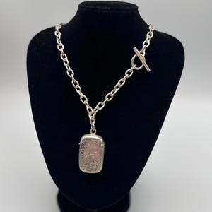 Vintage Sterling Silver Vesta Locket Necklace: Birmingham Hallmarked Belcher Chain