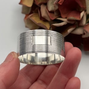 Vintage Hallmarked Sterling Silver Napkin Ring  - Assayed Birmingham England 1944 - Silver Weight 15 grams *Ref 42
