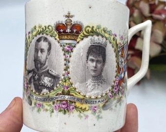 Antieke kroningsmok King George & Queen Mary - juni 1911