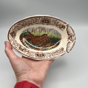 Vintage Mason&#39;s Game Bird Ironstone Oval Dish