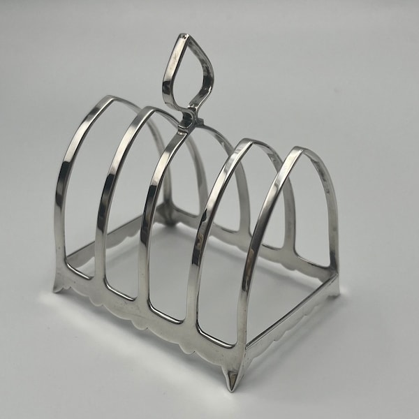 Antique EDWARDIAN Small Sterling Silver Toast/Letter Rack - Hallmarked Birmingham England made 1902 - Silver Weight 41.2 grams *Ref 5