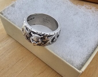 Authentic Gucci Tiger Head Ring – Sterling Silver 925 – Gucci