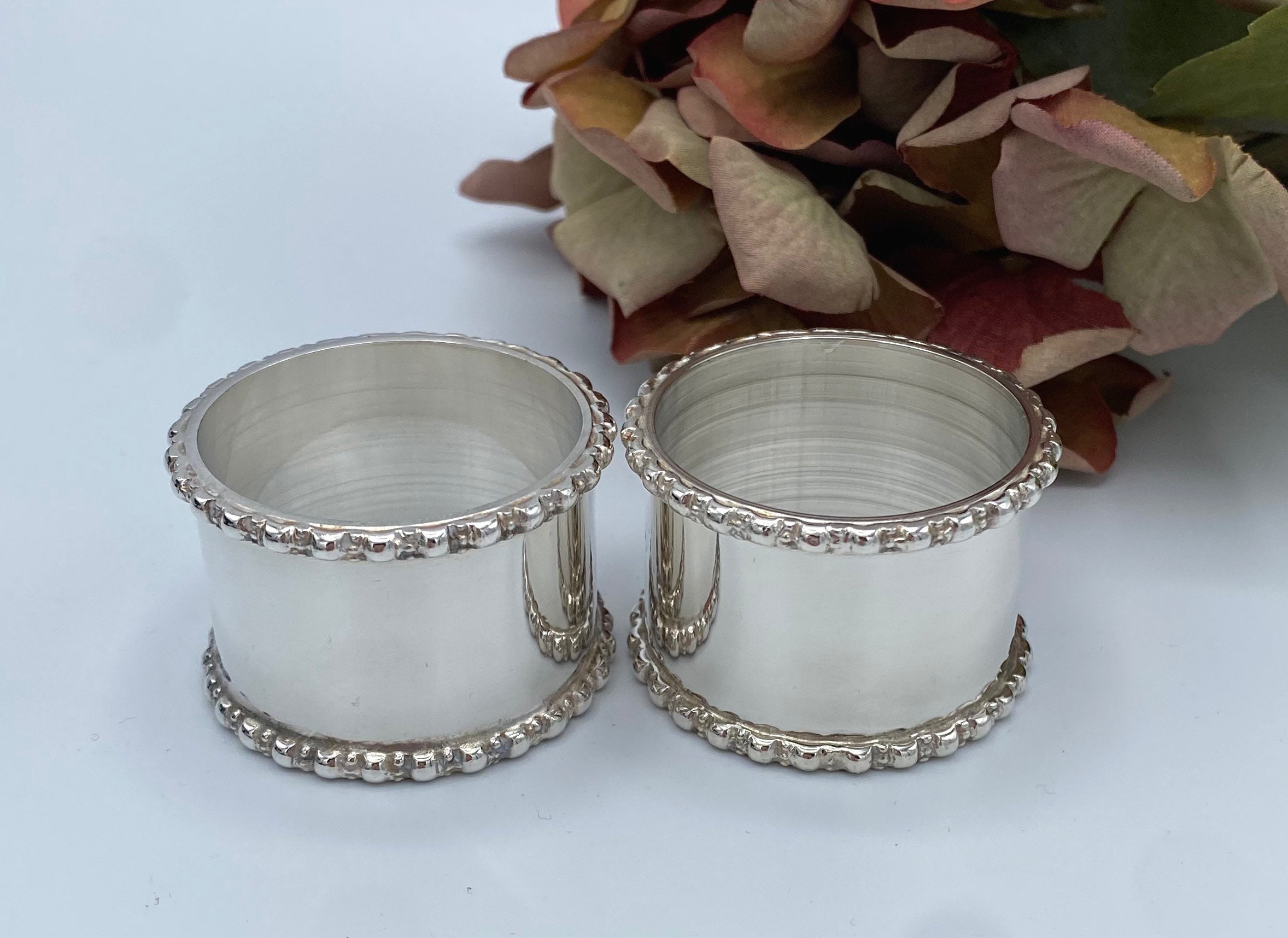 Vintage ‘pair’ Silver Plated Napkin Rings in Original Royal Appointment ...