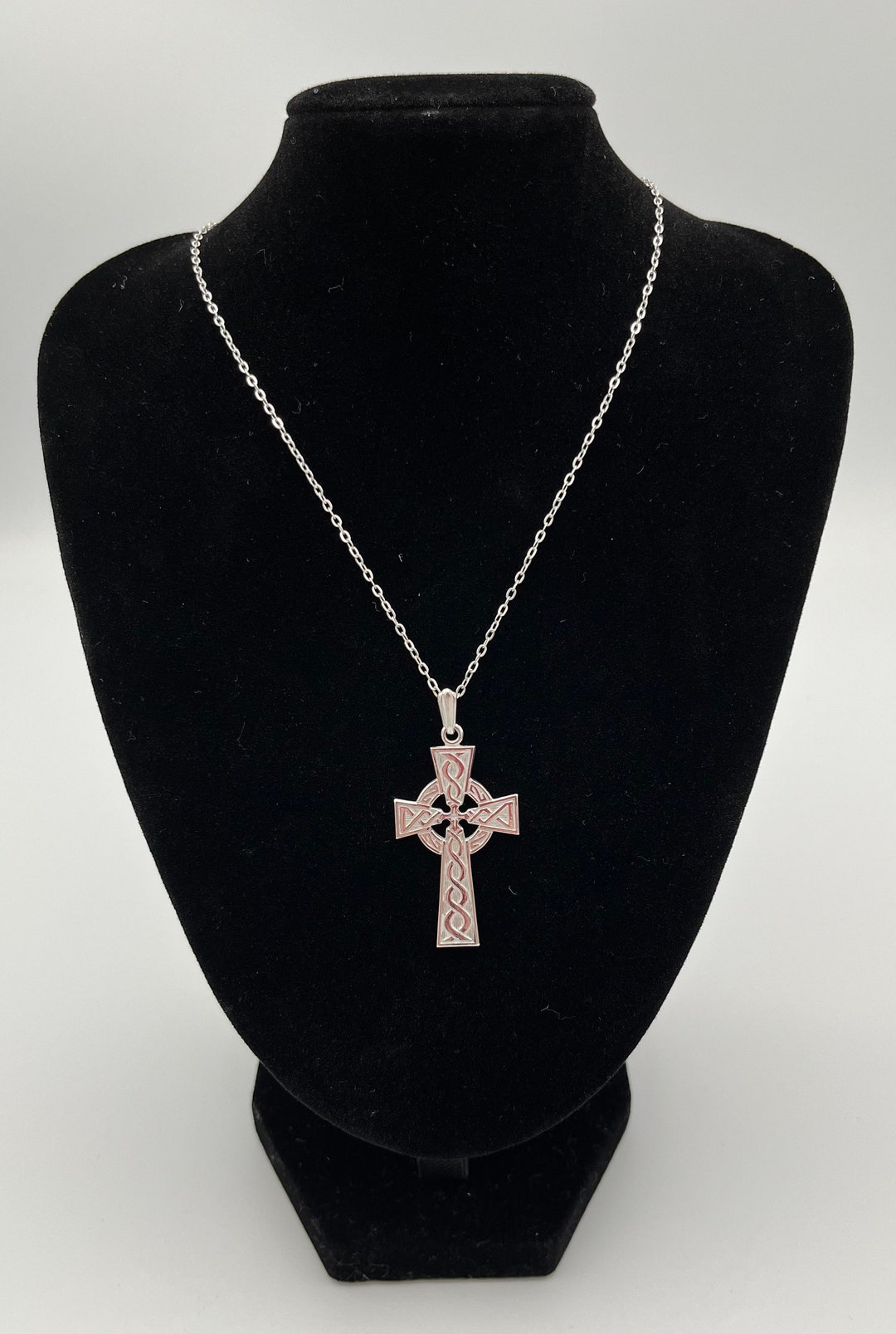 Vintage Sterling Silver Celtic Knot Cross Pendant Necklace * Ref 35 - Etsy