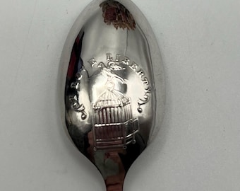 Cucchiaino da tè vintage in argento sterling Garrard: commemorativo di John Wilkes "I Love Liberty"