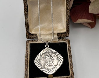 JFASHOP St Christopher Collier Pour Homme En Argent Sterling