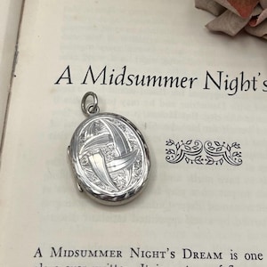 Antique Silver Locket: Ornate Layered Design, Vintage Pendant