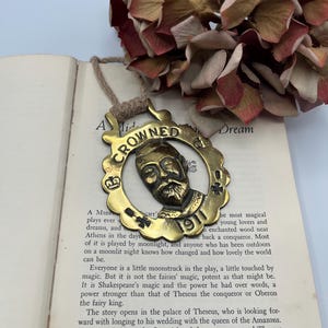 Vintage RESTORED Horse Brass  - Cottage Decor - Ready to Hang George V  Design Wall Hanging - Ornamental/ Plaque