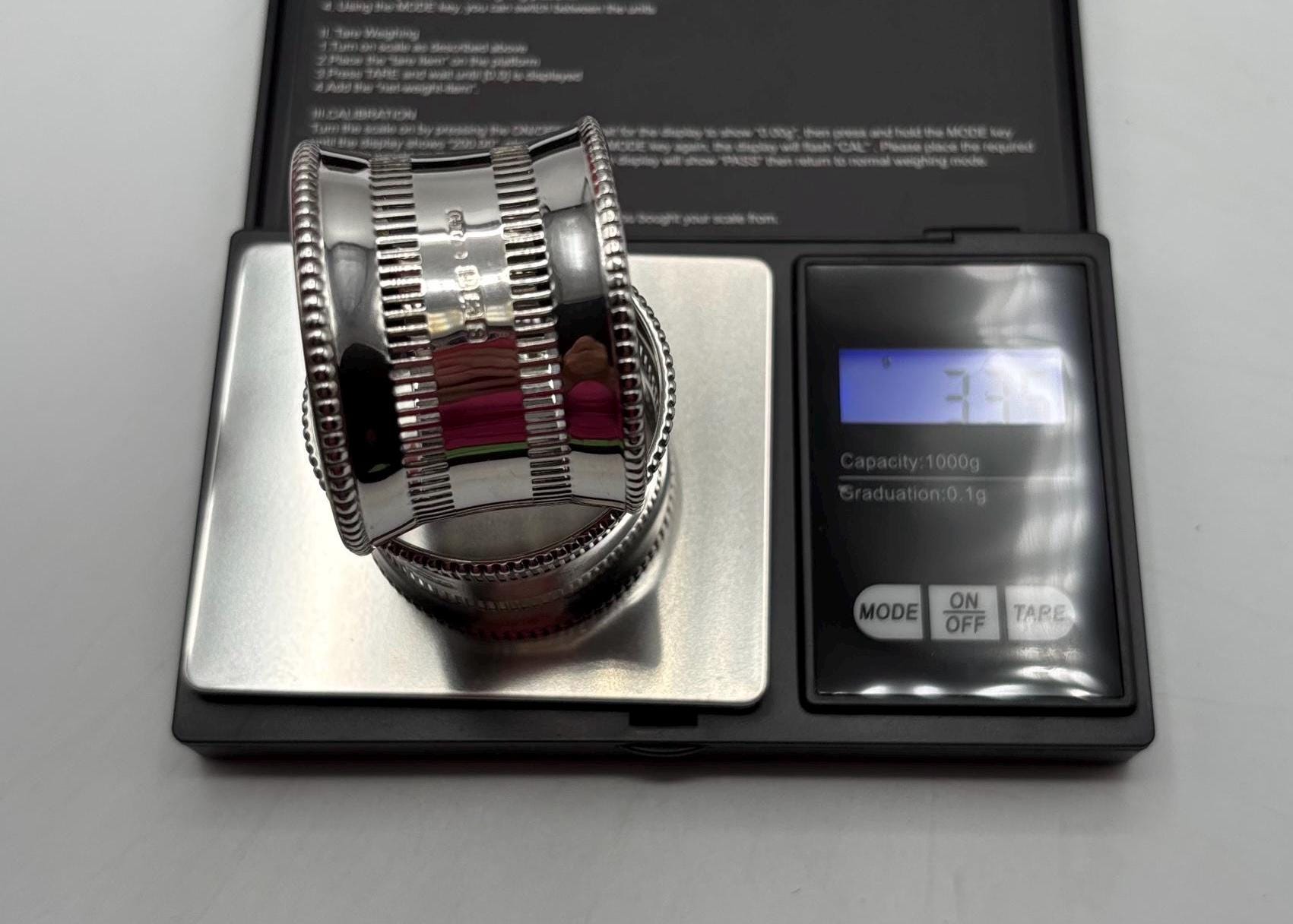 アンティーク スターリングシルバー ナプキンリング：バーミンガム