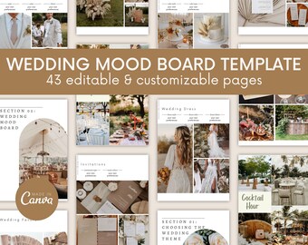 Wedding Design Guide: Moodboard Canva Template (Digital Download)