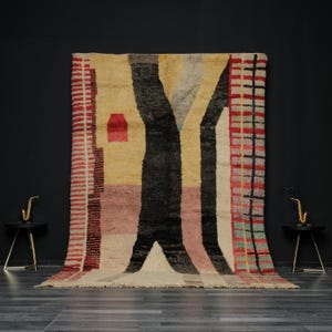 Vintage Boujaad rug, Authentic Moroccan Rug, Morrocan berber rug 6x9 ft