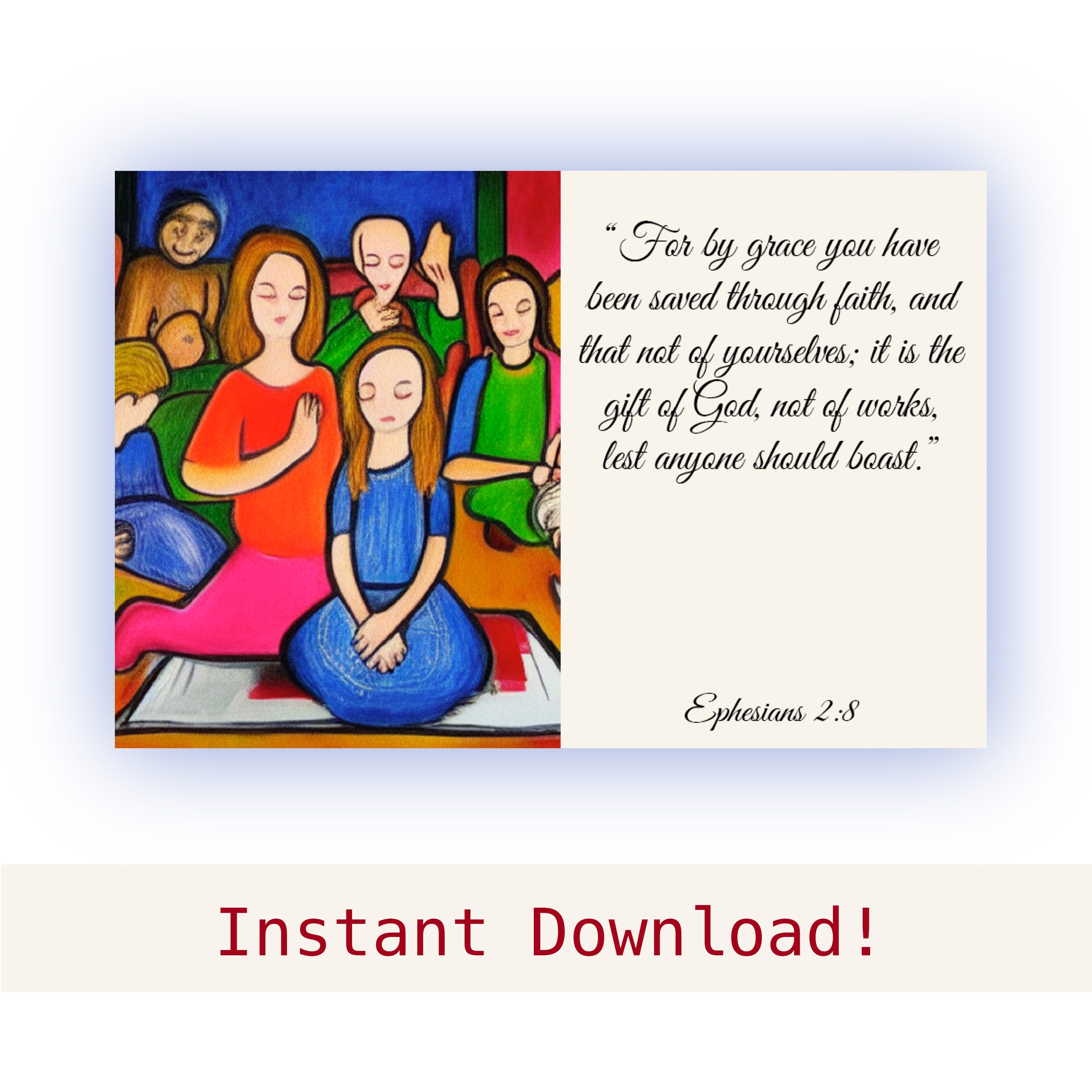 Set of 8 Printable Bible Verses Instant Download 4x6 Cards Bible Book ...
