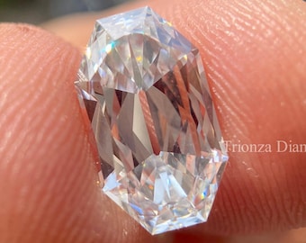 Elongated Hexagon in 2.80 CT Lab Grown Diamond F/Vs1 IGI Certified, Must Purchase Lab Created Diamond for Ring and Pendent, Diamond For Ring