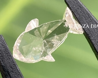 Fish Cut Lab Grown Diamond For Engagement Ring, Fancy Fish Cut Lab Created Diamond, Antique Diamond For Jewelry Making, Wedding Gift For Her