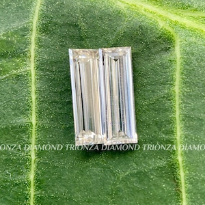 Langes Baguette Paar Labor gewachsener Diamant, 2 * 8 MM Baguetteschliff Diamant, F / VS Diamant, loser Diamant für individuelle Verlobungsring,