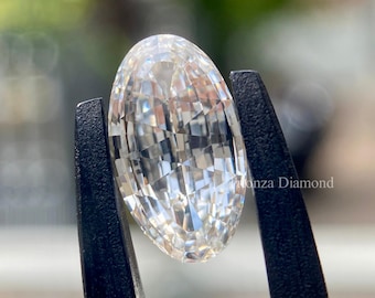 3 CT Oval Step Cut Lab Grown Loose Diamond IGI Certified, F/VS1 Diamond For Engagement Ring & Pendent, Oval Modified Diamond For Jewelry