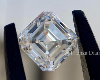 Asscher Brilliant Cut Lab Grown Loose Diamond, 2.0 CT E/VVS1 IGI Certified Lab Grown Diamond, Old Mined Asscher Cut Diamond For Jewelry