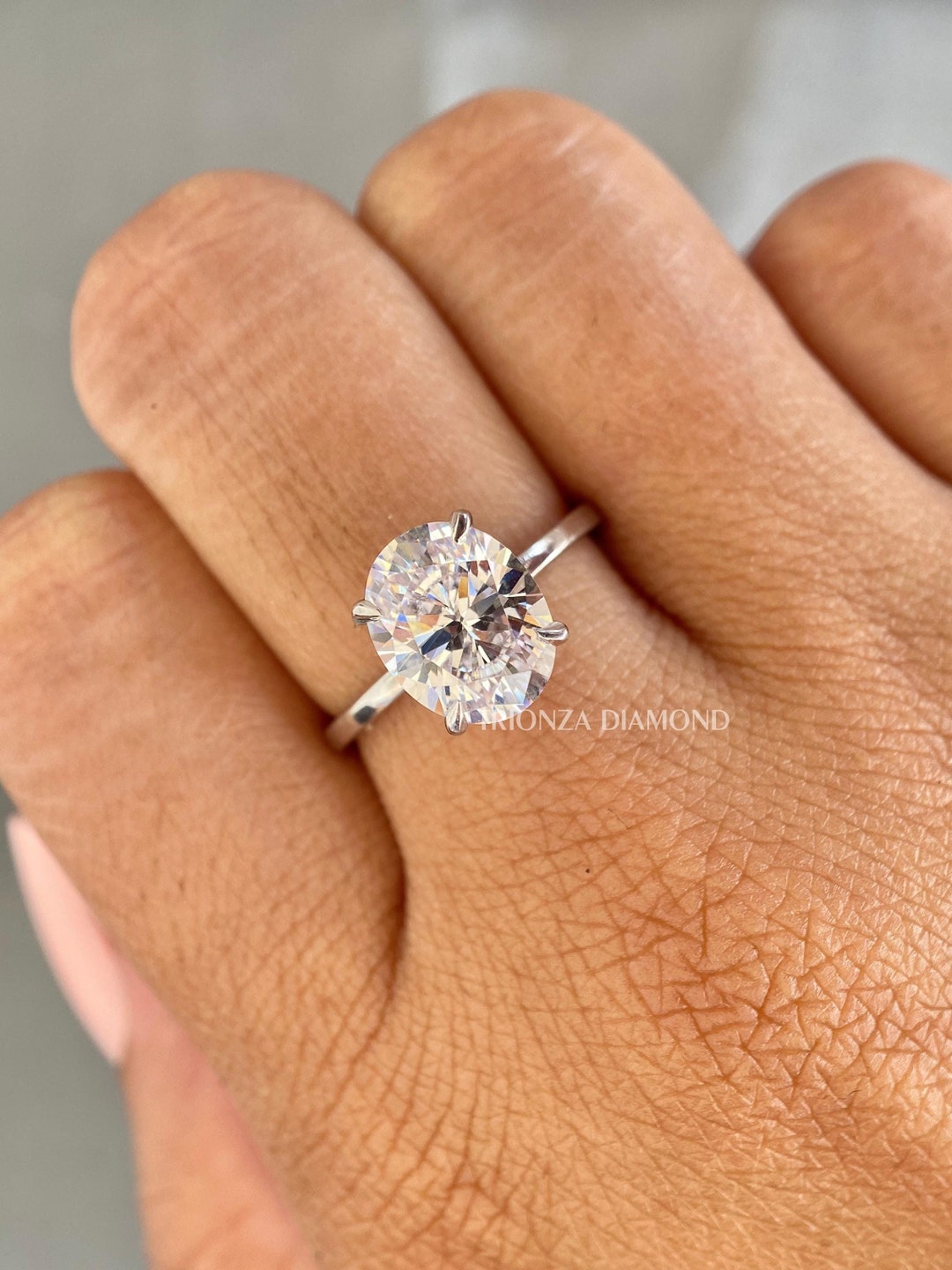 2 Carat IGI Certified Oval Cut Lab Grown D/VVS2 Clarity Diamond ...