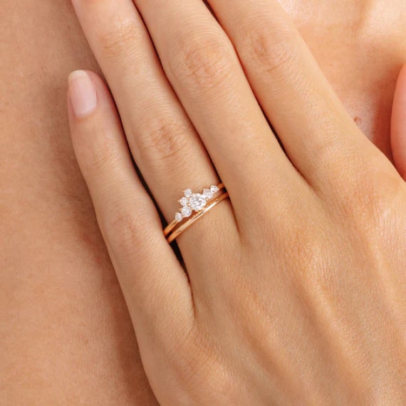 ANILLO DE COMPROMISO FALSO Mejor anillo de moissanita Anillo