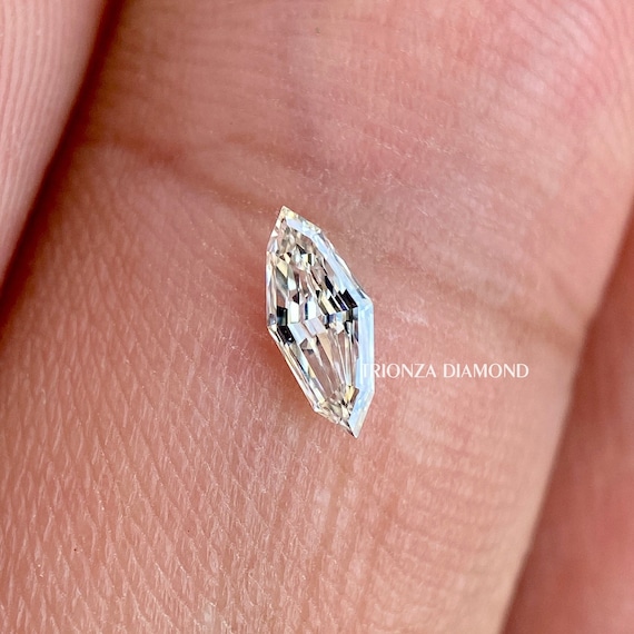 Step Cut Lab Grown Marquise Diamond IGI Certified 0.55 Carat Marquise E VS2 Loose Lab Diamond For Custom Engagement Rings & Pendents
