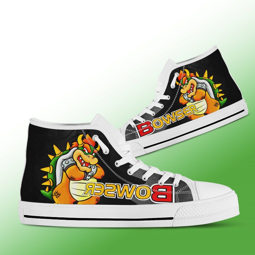 Super Mario Shoes Bowser High Top Sneakers. Men's Etsy