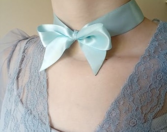 Satin Ribbon Bow Choker