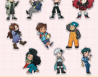 zero escape acrylic charms // 999 and virtue's last reward