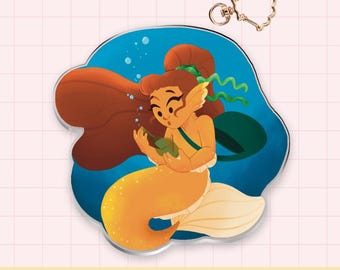mermaid acrylic charm