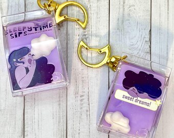 sleepytime sips // liquid acrylic carton charm