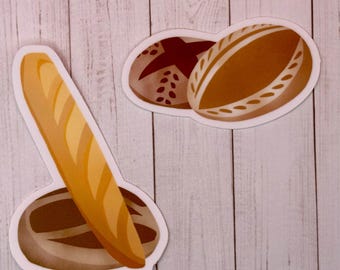 sourdough bread and baguette sticker