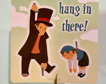 hang in there! professor layton mini sticker sheet