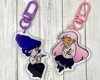 pink and purple witch charms