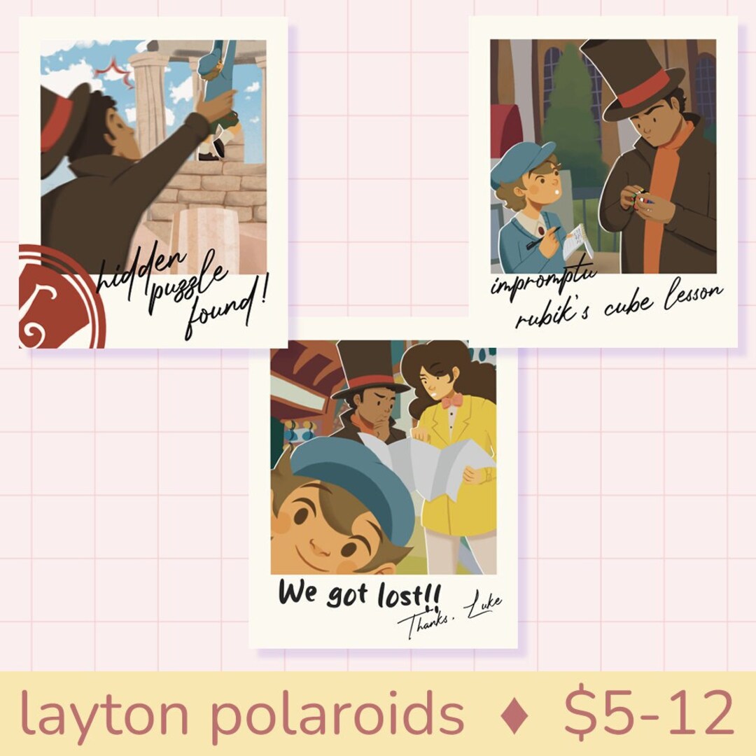 Layon Mini Professor Layton Polaroid Mini Prints - Etsy