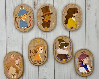 Imanes de madera del profesor Layton