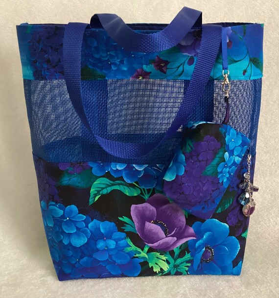 Vinyl Mesh Market Tote Bag With Mini Purse Etsy