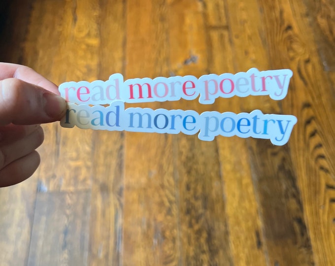 Read More Poetry Glossy Sticker