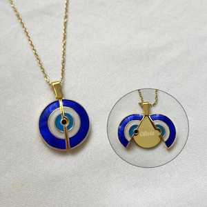 Personalized Evil Eye Necklace: Beaded 925 Sterling Silver, Custom Name