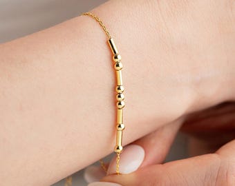 925K Sterling Silver Morse Code Bracelet: Custom Secret Message