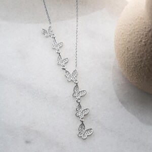 Dinglande fjärilshalsband 925 sterlingsilver: Celestial Jewelry bild 8