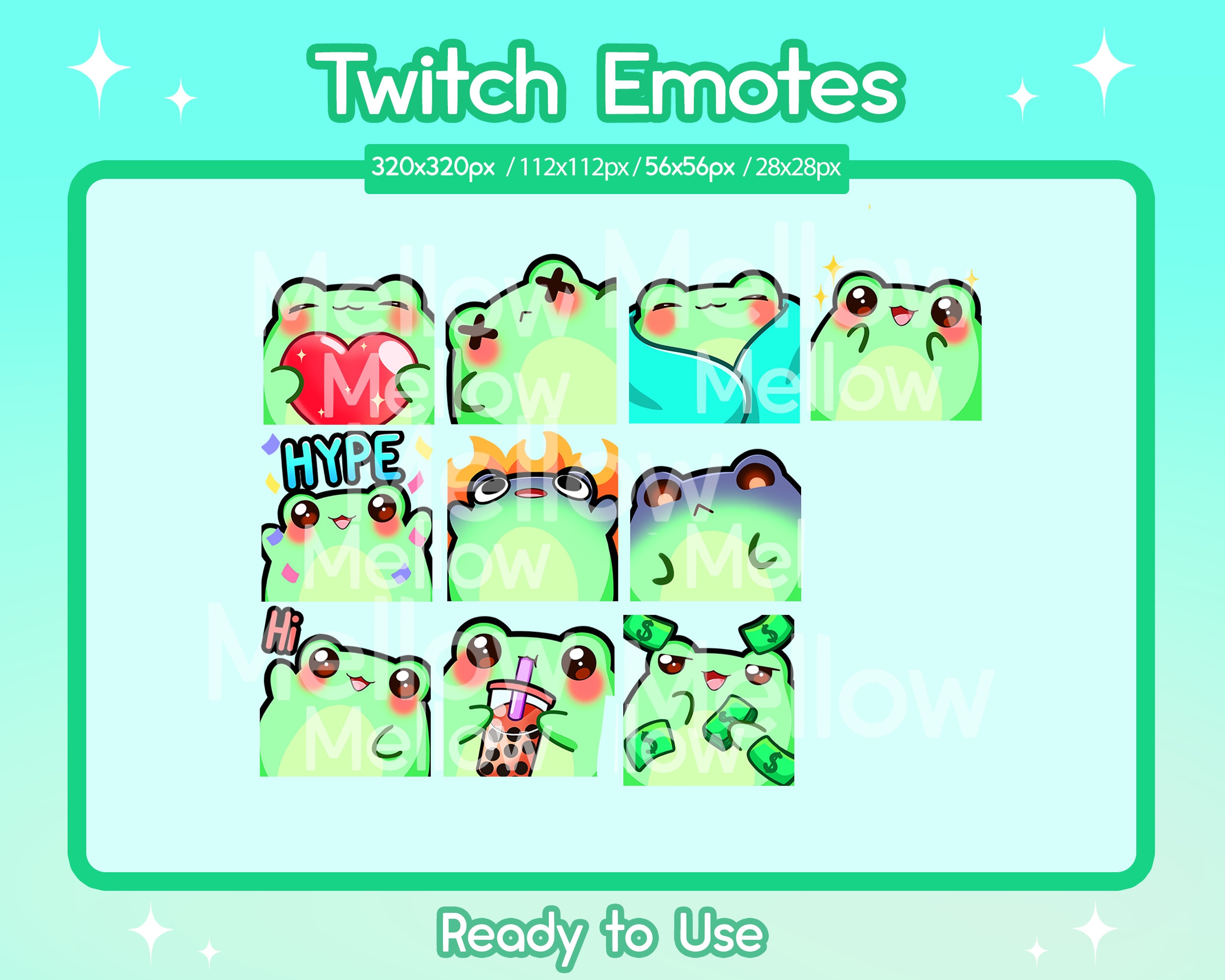 65 Pepega & Kermit Twitch Emotes Pack, Cute Frog Emotes, Pepe