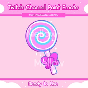 Lollipop Channel Point Emote for Twitch | Reward Candy | Redeem Point | Twitch Icon