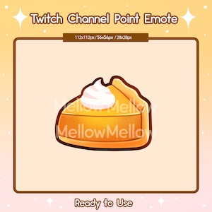 Fall Pumpkin Pie Channel Point for Twitch | Kawaii | Autumn | Cottage Core | Pie | Dessert | Redeem Point