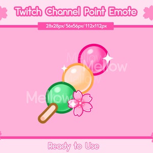 Twitch Dango Sakura Punkt Twitch | Kanalpunkt | Motiv | Anstecker | Kawaii | Niedlich