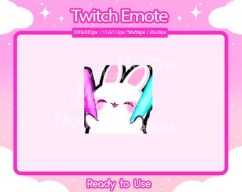 Bunny Emote for Twitch | Bunny Hype Emote | Kawaii Emote Youtube | Discord | Twitch Icon
