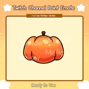 Fall Theme Twitch Channel Point Emote | Kawaii | Halloween | Pumpkin | Fall | Redeem Point | Discord | Youtube
