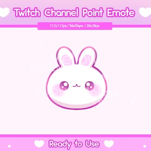 Bunny Channel Point Emote for Twitch | Channel Point | Cute Bunny Emote | Twitch Stream